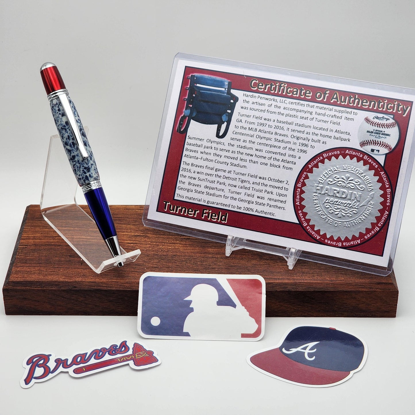 Atlanta Braves Pen | Turner Field Souvenir Pen | Turner Field Seat Pen | Baseball | Collectible | MLB | Handcrafted Pen | Braves Fan Gift