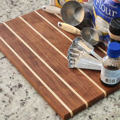 Cherry Cutting Board · Maple Accent · Handmade Hardwood Kitchen Board · Chopping · Serving · Gift