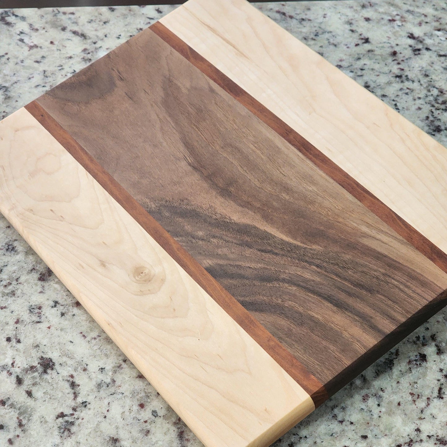 Cutting Board · Maple, Walnut & Brazilian Cherry · Handmade Kitchen Gift · Chef Decor · Housewarming Present