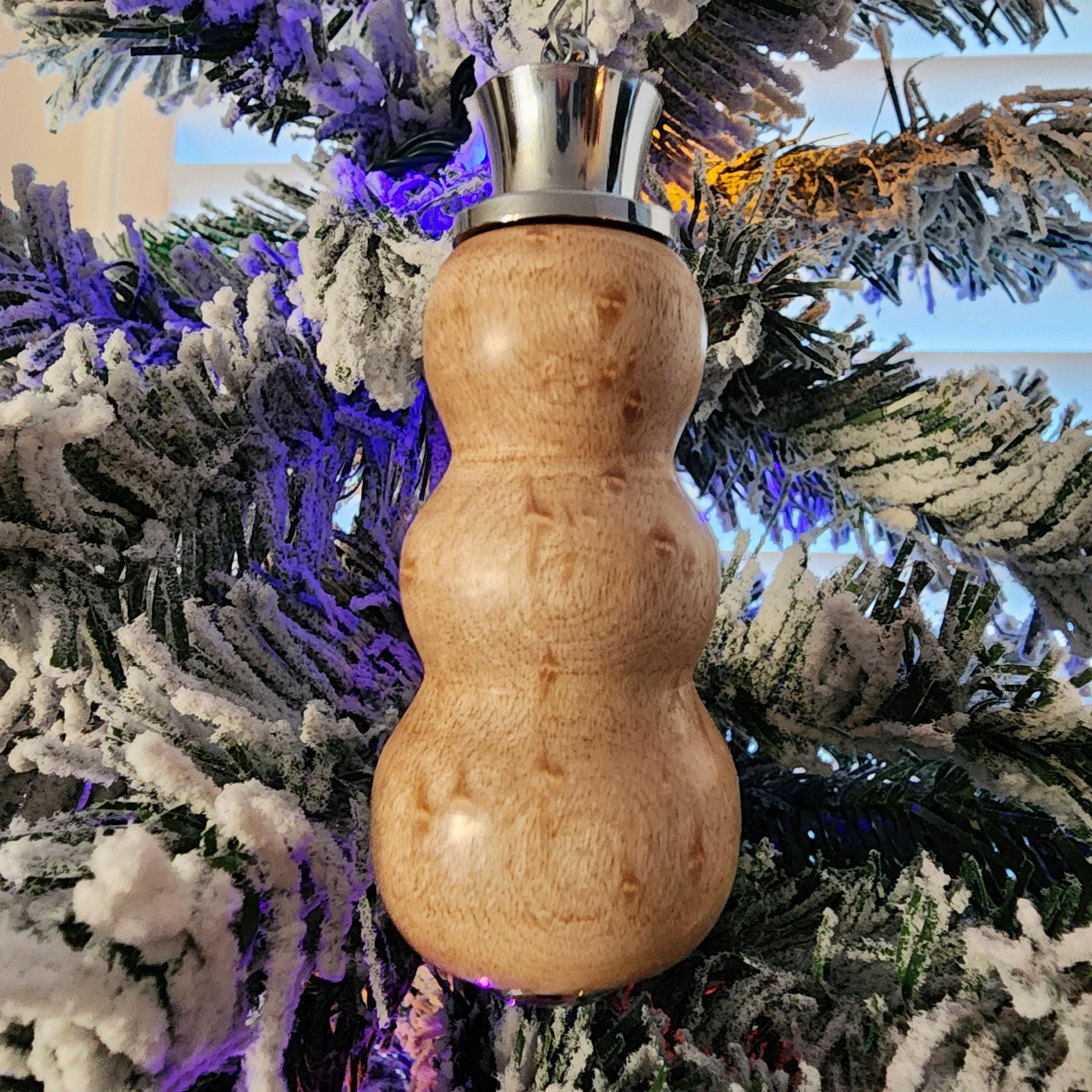 Snowman Ornament | Christmas Decoration | Festive | Birdseye Maple | Ash