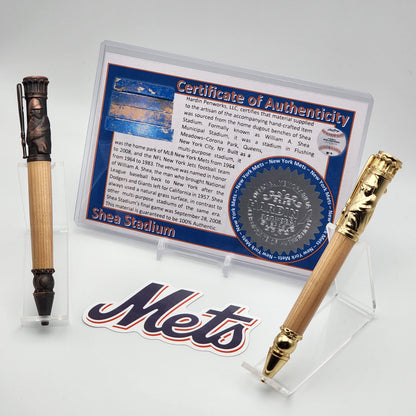 New York Mets Pen – Made from Shea Stadium Seating · Baseball Kit Bolt-Action Pen · MLB Collectible · Mets Fan Gift