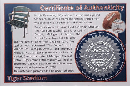 Detroit Tigers Pen – Made from Tiger Stadium Seating · Baseball Kit Bolt-Action Pen · MLB Collectible Tigers Fan Gift