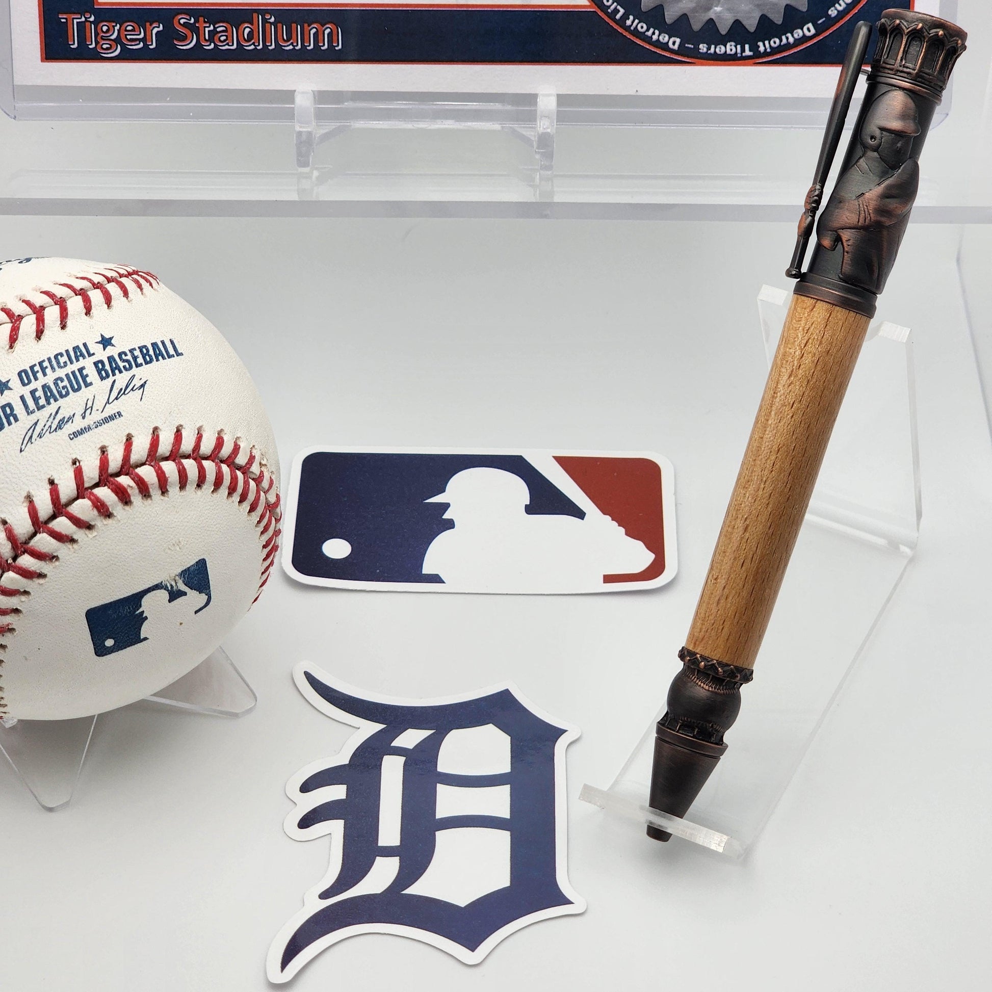 Detroit Tigers Pen – Made from Tiger Stadium Seating · Baseball Kit Bolt-Action Pen · MLB Collectible Tigers Fan Gift