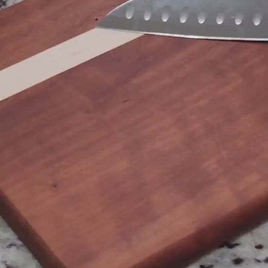 Cherry Cutting Board • Maple Accent • Handmade Hardwood • Kitchen Gift • Chef Board • Rustic Utility • 467 Woodworking