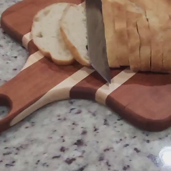 Cherry Cutting Board · Full Square Foot Surface · Maple Accents · Handmade in Tennessee · Chef Gift · Heirloom Kitchen Art