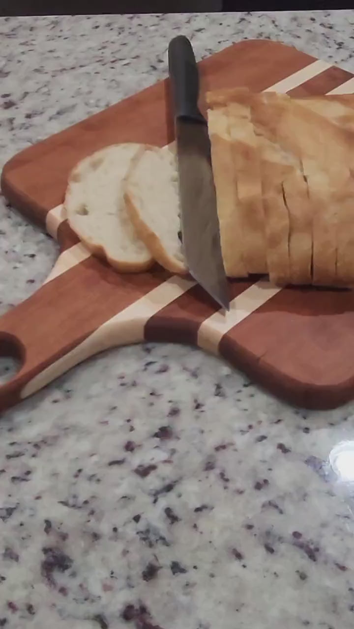 Cherry Cutting Board · Full Square Foot Surface · Maple Accents · Handmade in Tennessee · Chef Gift · Heirloom Kitchen Art