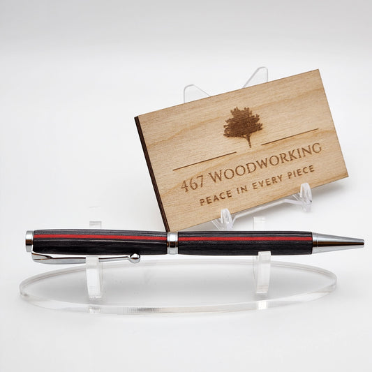 Thin Red Line Pen | Firefighter | Firefighter Gift | Turned Pen | Artisan Pen | Handcrafted