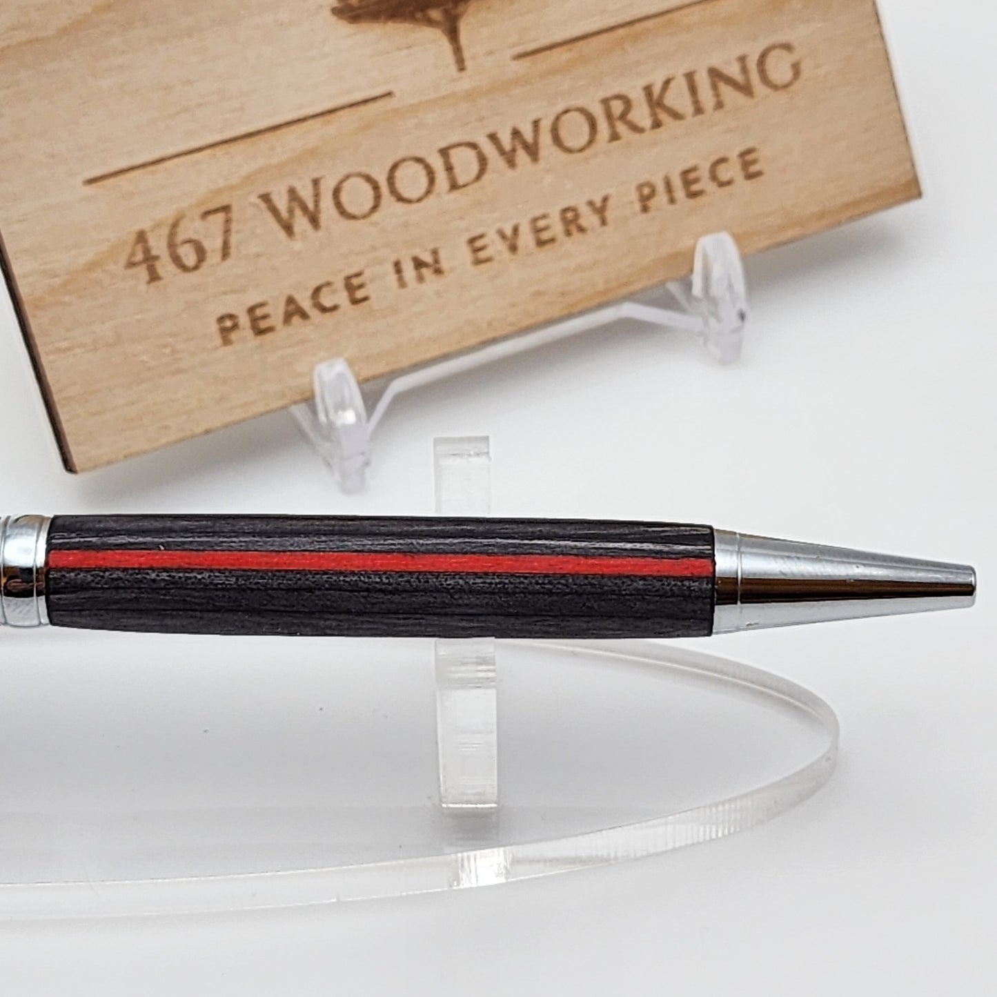 Thin Red Line Pen | Firefighter | Firefighter Gift | Turned Pen | Artisan Pen | Handcrafted